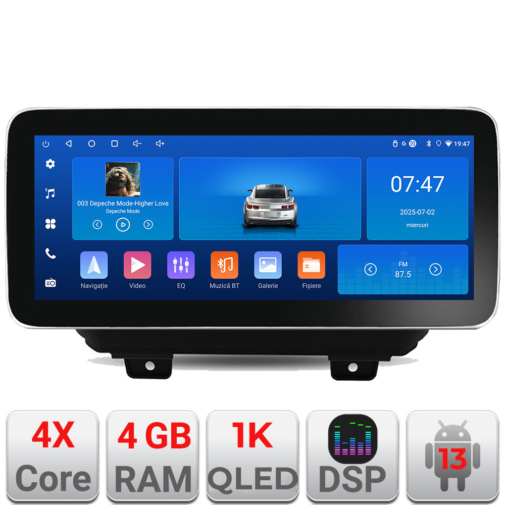 Navigație Android Jeep Wrangler 2018+ 12.3 inch 4GB RAM 64GB GPS