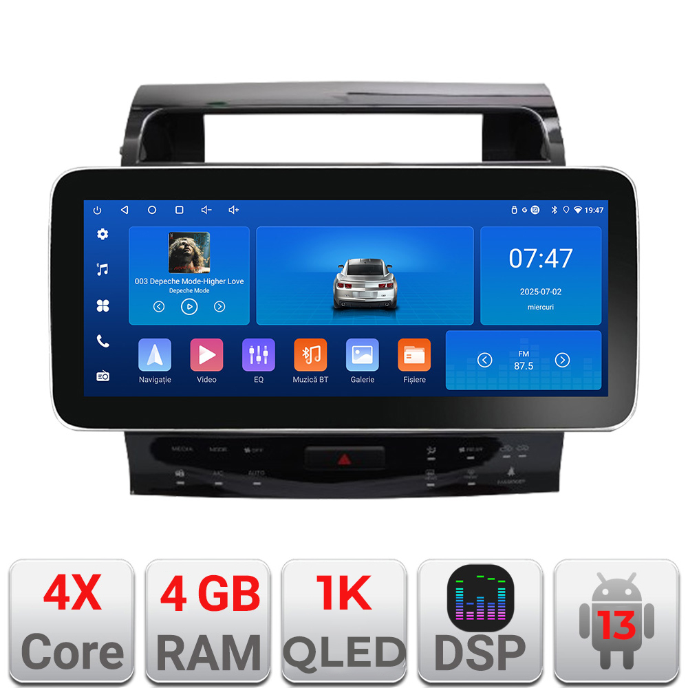 Navigatie Toyota Landcruiser L200 V8 2008-2020 K-381-type-a Edotec 4+64 12.3 inch Incell 1K android Wifi 5Ghz gps internet
