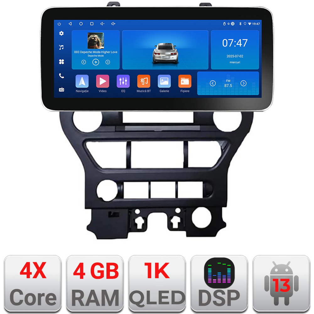 Navigatie Android Ford Mustang 2015-2020, 12.3 inch, 4GB RAM, 64GB