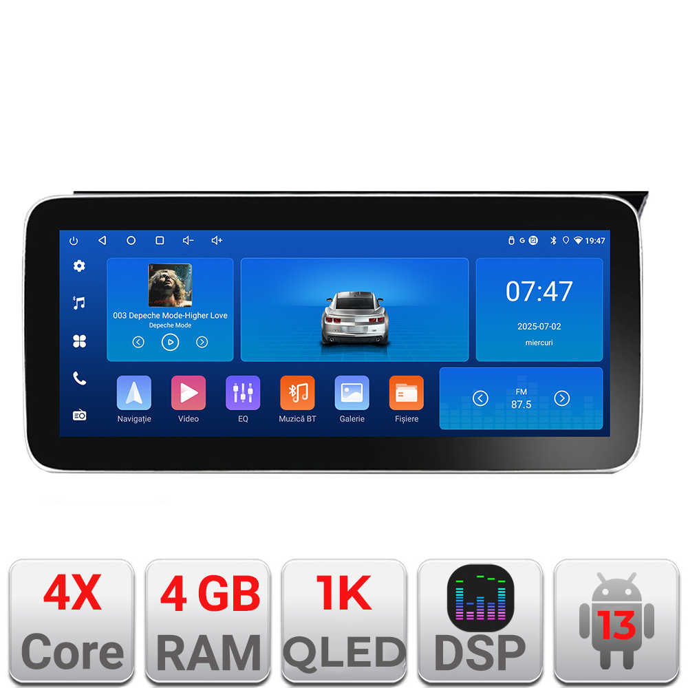 Navigatie Kia Niro 2017- Edotec 4+64 12.3 inch Incell 1K android Wifi 5Ghz gps internet Kit-niro