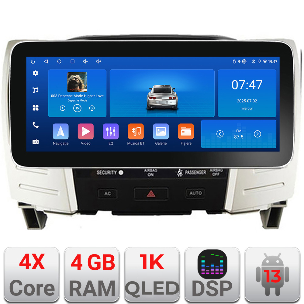 Navigatie Lexus RX300 2003-2008 Edotec 4+64 12.3 inch Incell 1K android Wifi 5Ghz gps internet Kit-RX300