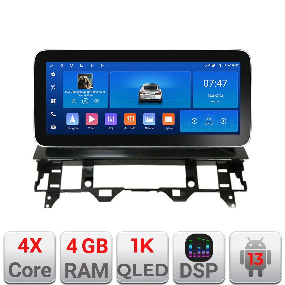 Navigatie Mazda 6 2004-2008 K-MZD6 Edotec 4+64 12.3 inch Incell 1K android Wifi 5Ghz gps internet Cor