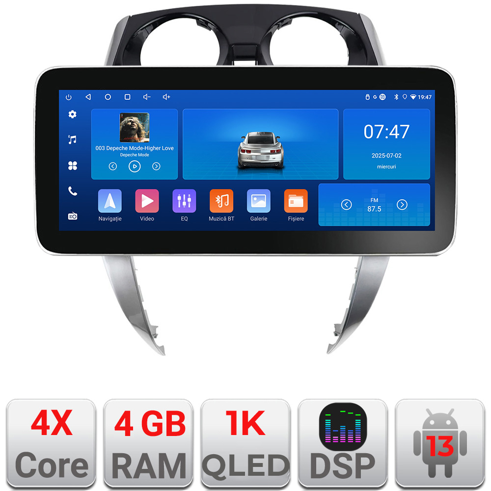 Navigație Nissan Note 2012-2019 Edotec 12.3 inch Android 13, 4GB+64GB