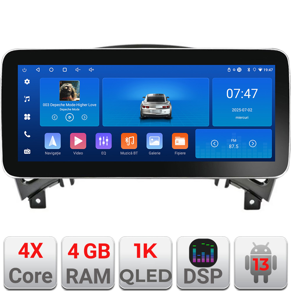 Navigatie Nissan Juke 2010-2015 K-JUKE Edotec 4+64 12.3 inch Incell 1K android Wifi 5Ghz gps internet