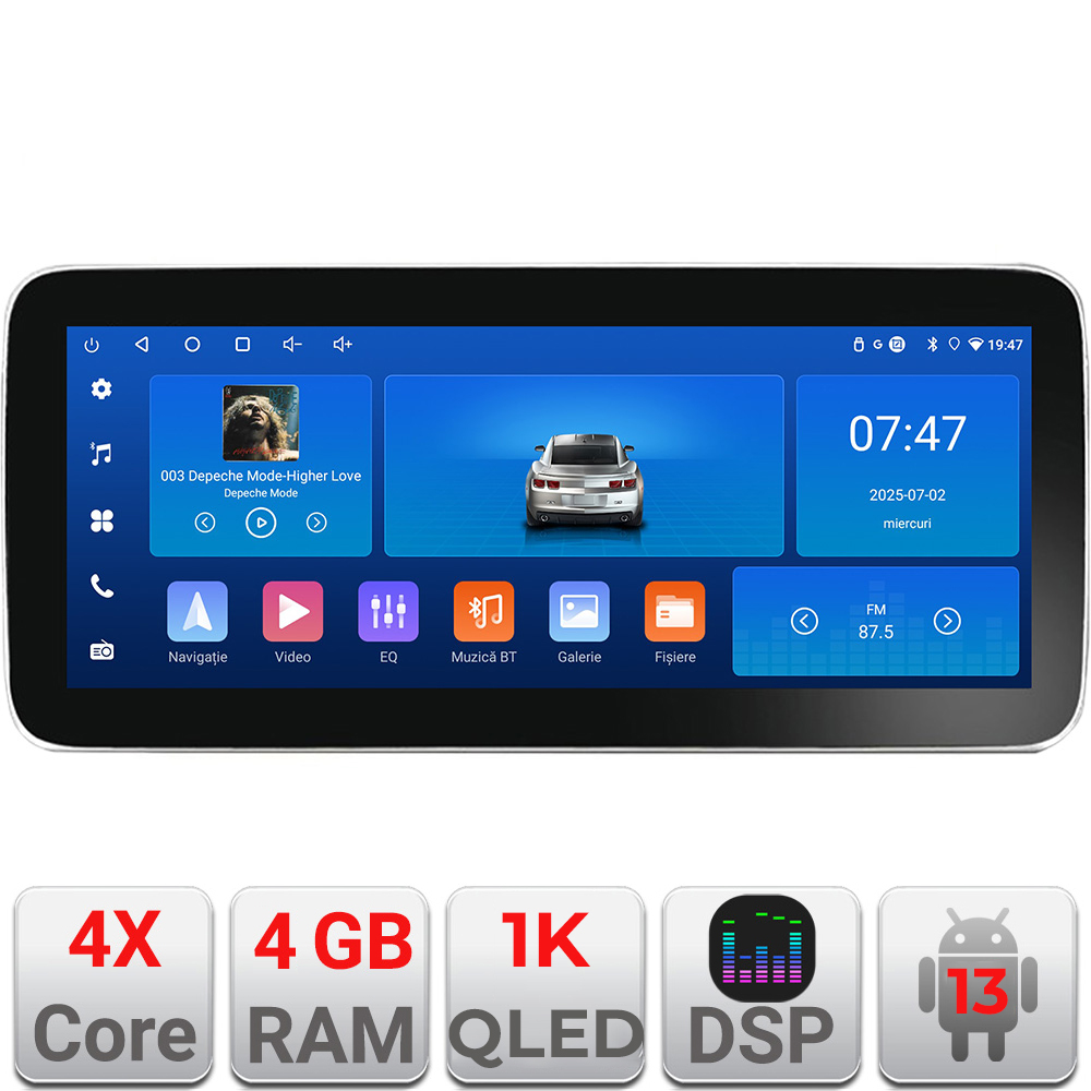 Navigație dedicată Honda FR-V 2004-2009, 12.3 inch, Android, 4GB+64GB