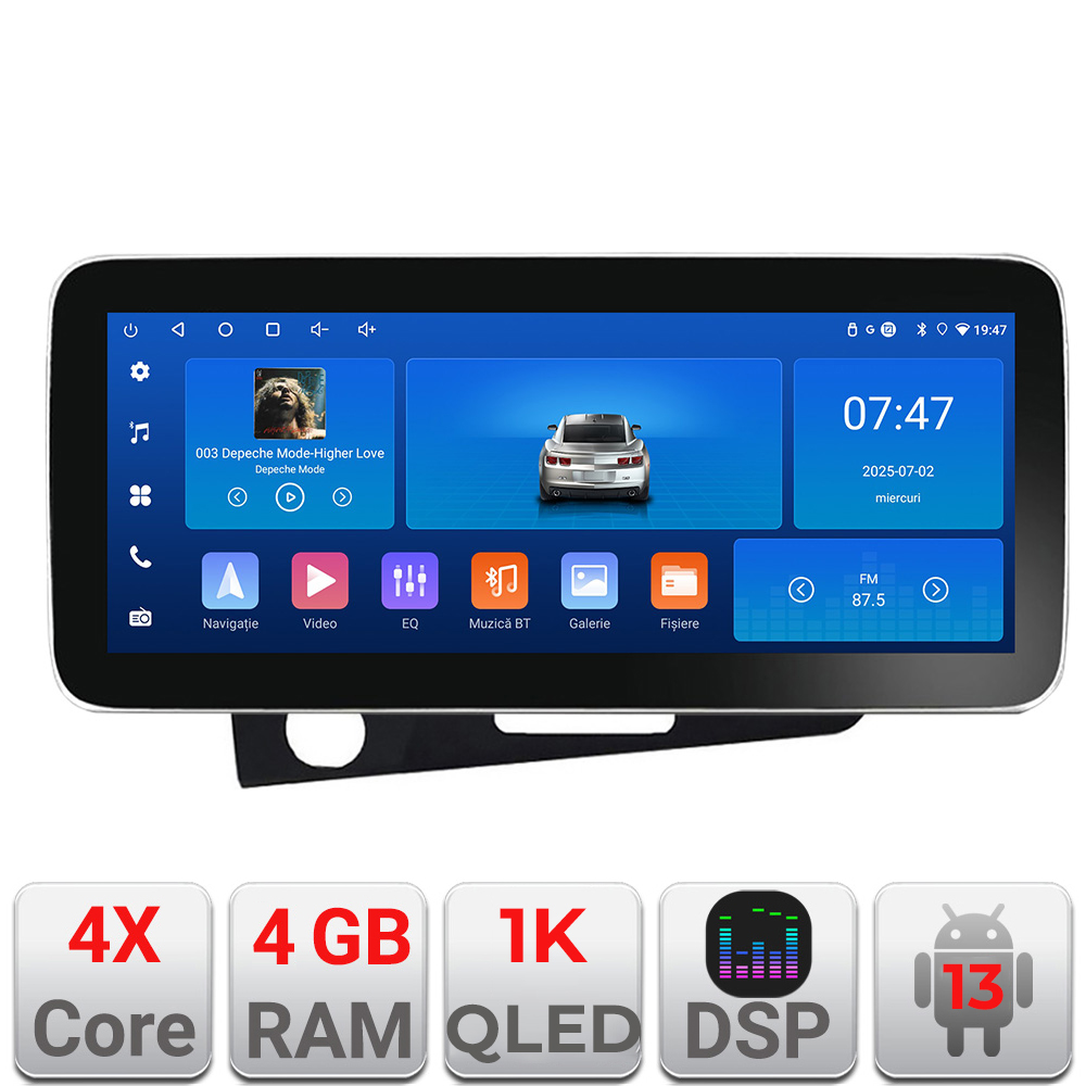Navigatie Honda CR-Z 2006-2013 Edotec 4+64 12.3 inch Incell 1K android Wifi 5Ghz gps internet Kit-crz