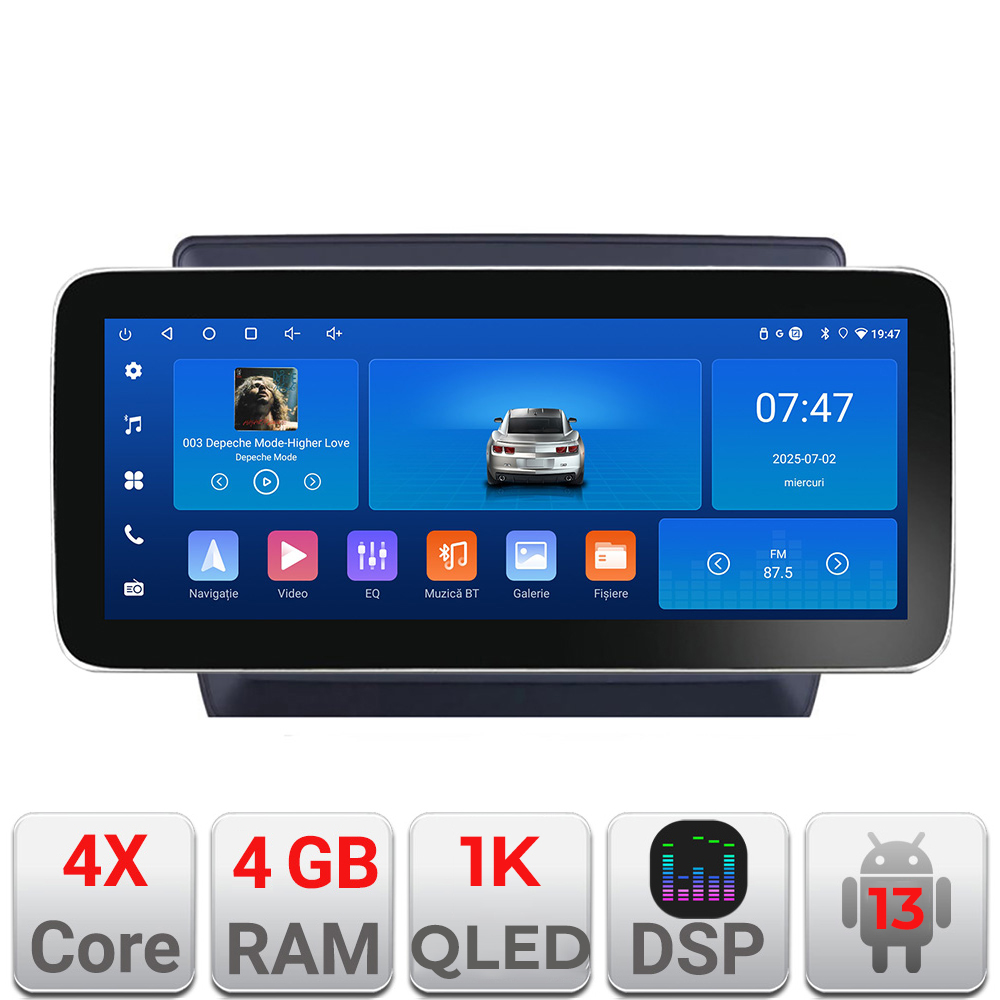Navigație Android Isuzu D-Max 2020+ Edotec 12.3 inch 4GB RAM 64GB