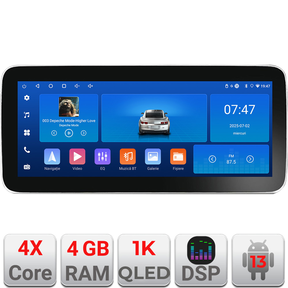 Navigatie Toyota Auris dupa 2017 K-Auris Edotec 4+64 12.3 inch Incell 1K android Wifi 5Ghz gps internet