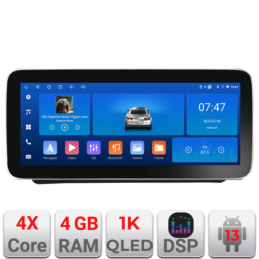 Navigatie Toyota Corolla 2017-2018 K-AURIS-2017 Edotec 4+64 12.3 inch Incell 1K android Wifi 5Ghz gps internet 32