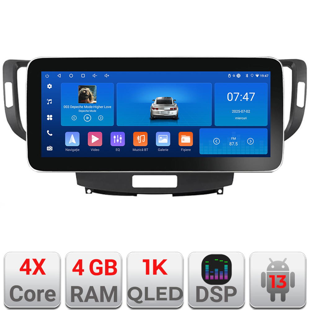 Navigatie Honda Accord 2008-2012 K-8951 Edotec 4+64 12.3 inch Incell 1K android Wifi 5Ghz gps internet a