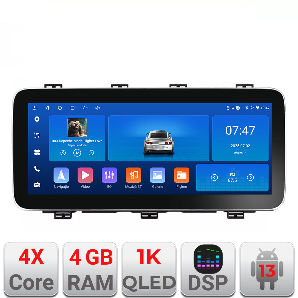 Navigatie Seat Ateca Edotec 4+64 12.3 inch Incell 1K android Wifi 5Ghz gps internet