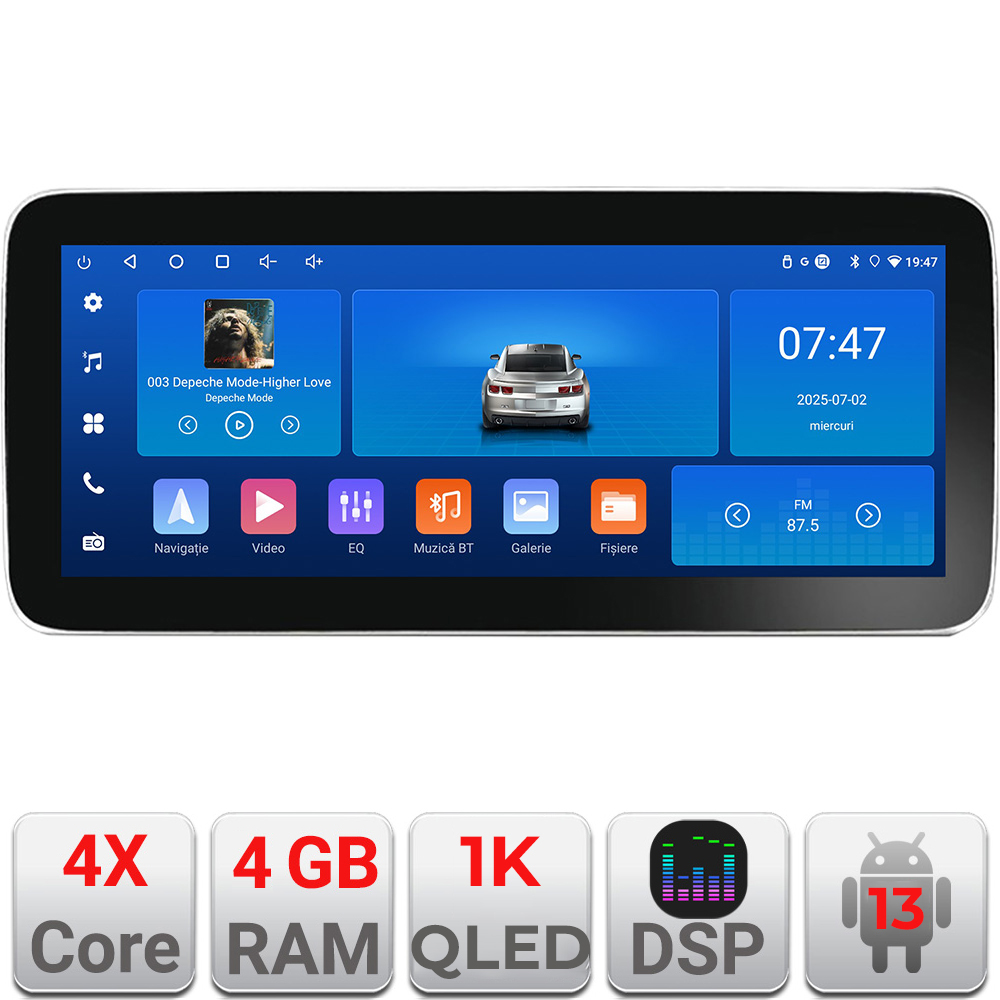 Navigație Toyota Corolla 2018+ Edotec K-388, 12.3 inch, Android, 4GB+64GB