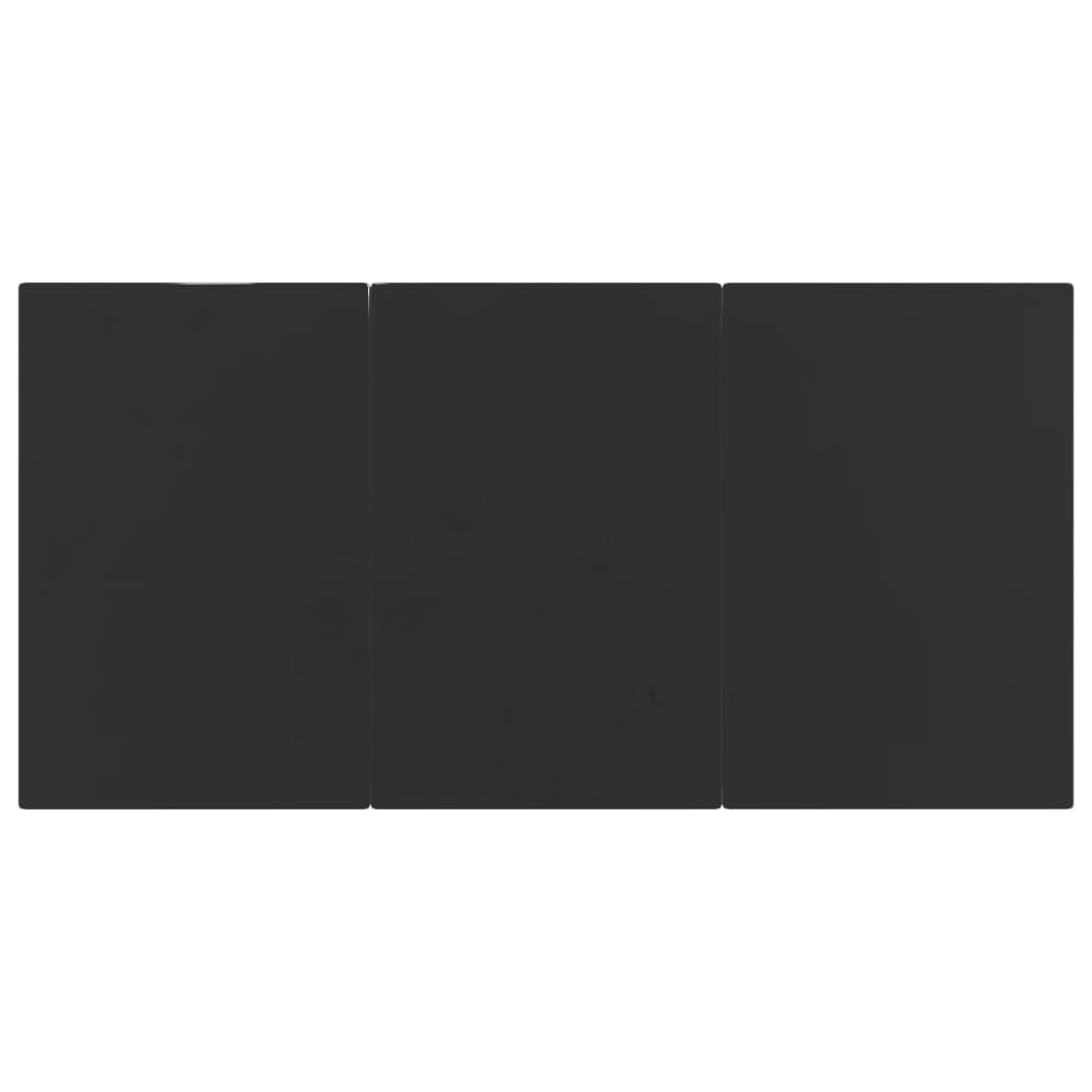 Set mobilier de grădină, 9 piese, negru, poliratan și oțel GartenMobel Dekor