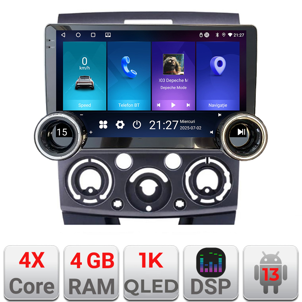 Navigatie Ford Ranger Mazda BT50 2007-2012 Kit-RANGER Edotec 4+64 10.5 inch Incell 1K android Wifi 5Ghz gps internet