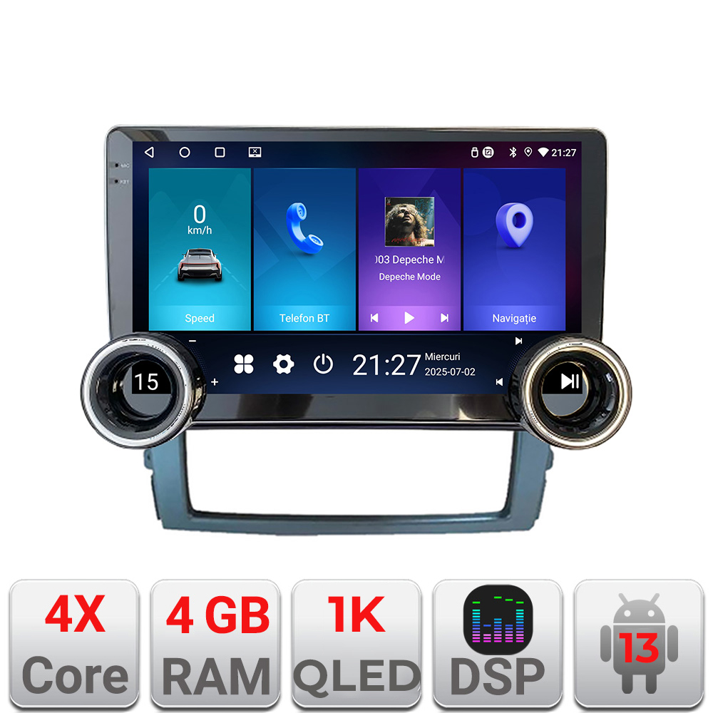 Navigatie Kia Sorento 2006-2009 Edotec 4+64 10.5 inch Incell 1K android Wifi 5Ghz gps internet Kit-sorento2002+EDT-E70