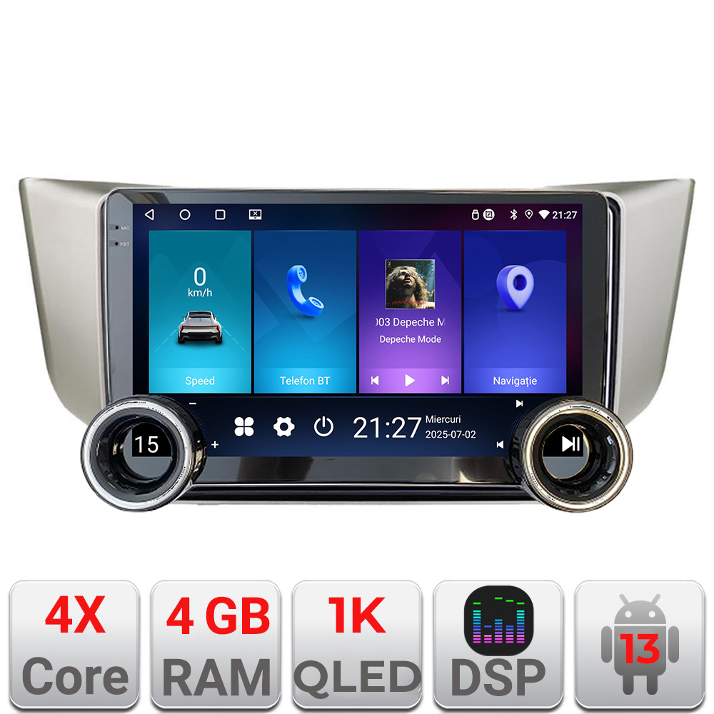 Navigatie Lexus RX 2003-2009 Kit- rx-03 Edotec 4+64 10.5 inch Incell 1K android Wifi 5Ghz gps internet