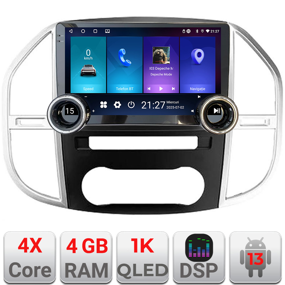 Navigatie Android Mercedes Vito W447 2016+ Edotec 10.5 inch 4GB+64GB