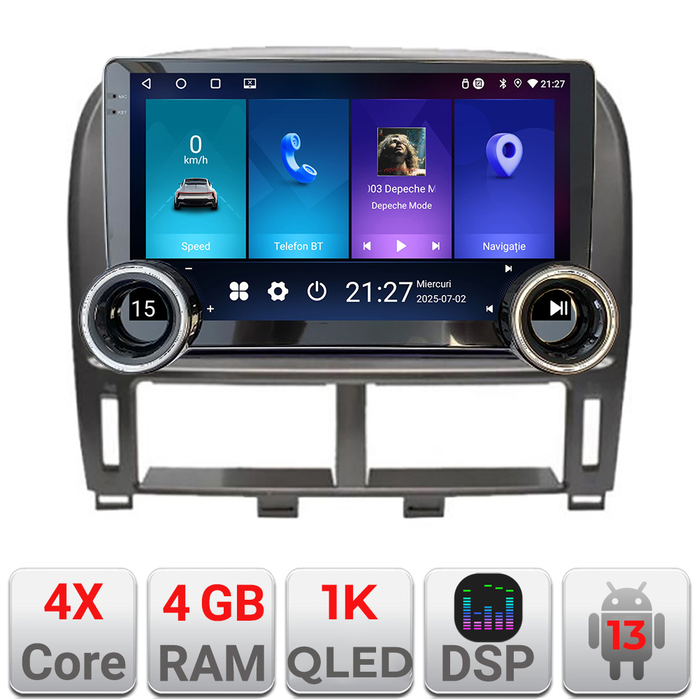 Navigatie Lexus LS 1999-2006 Kit- LS-99 Edotec 4+64 10.5 inch Incell 1K android Wifi 5Ghz gps internet