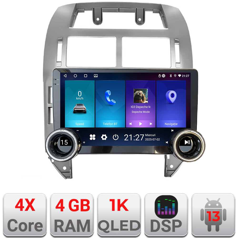 Navigație Android VW Polo 2004-2011 Edotec 10.5 inch 4GB+64GB GPS WiFi