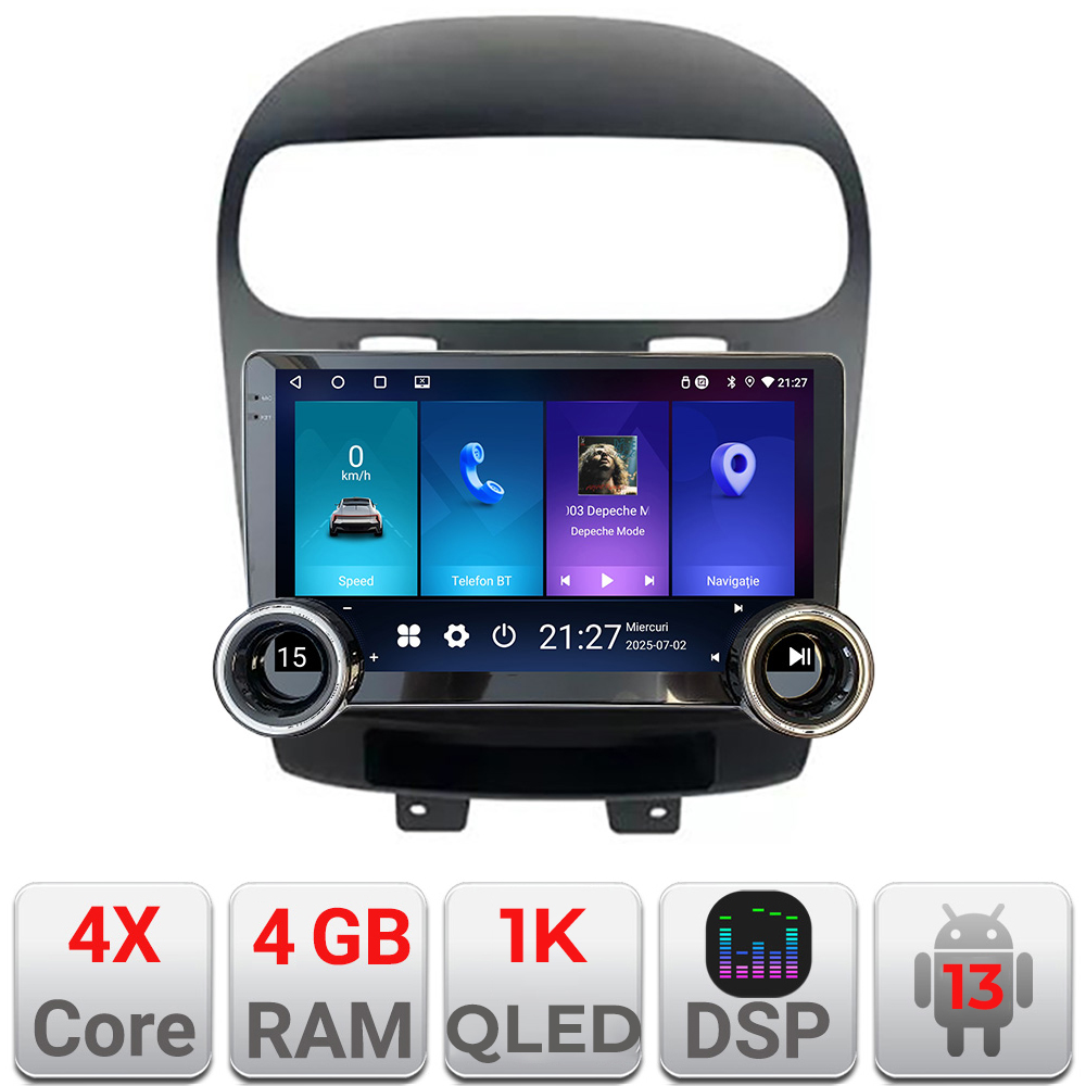 Navigatie Android Fiat Freemont / Dodge Journey 2012-2019, 10.5 inch, 4GB+64GB