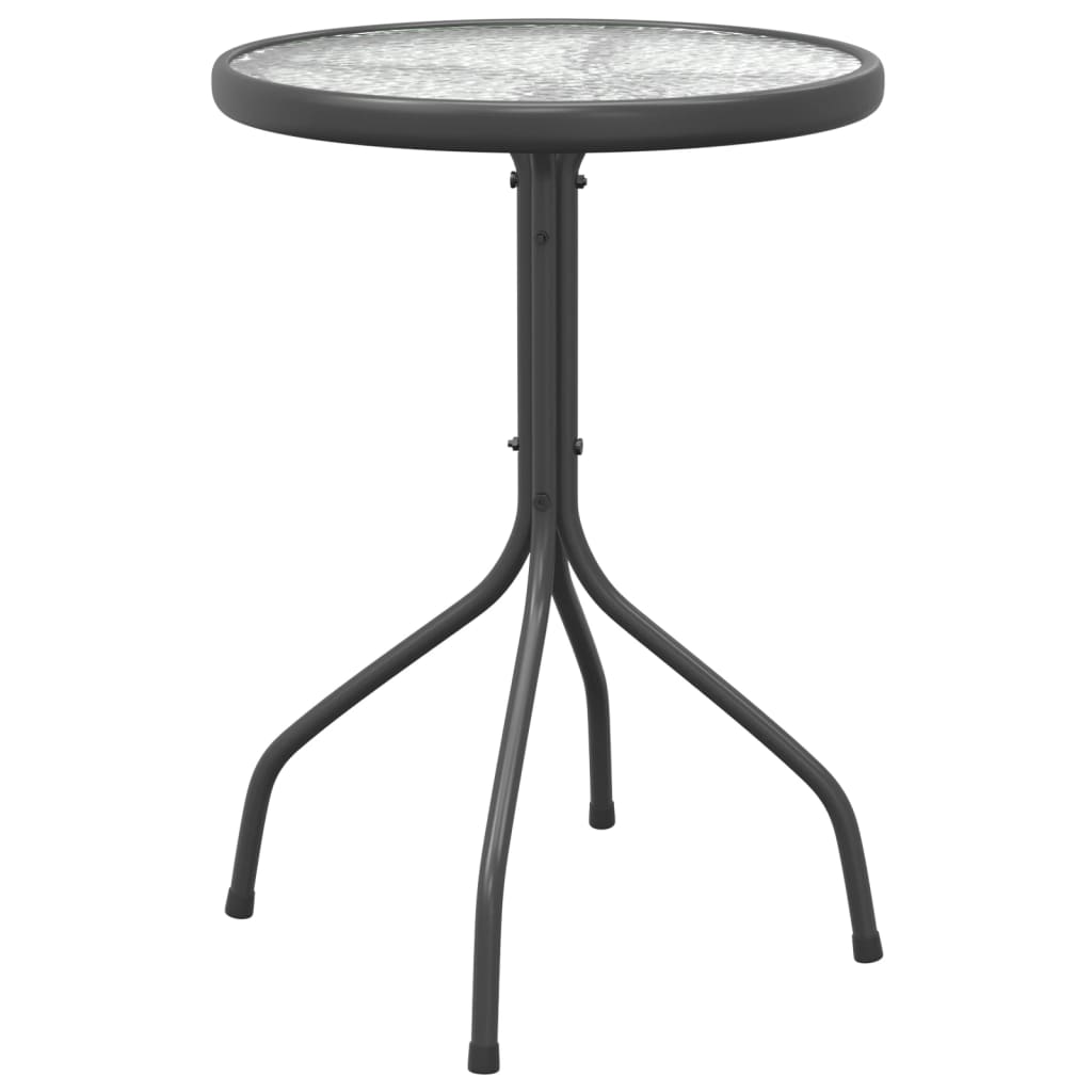Set mobilier de grădină, 3 piese, negru, oțel GartenMobel Dekor