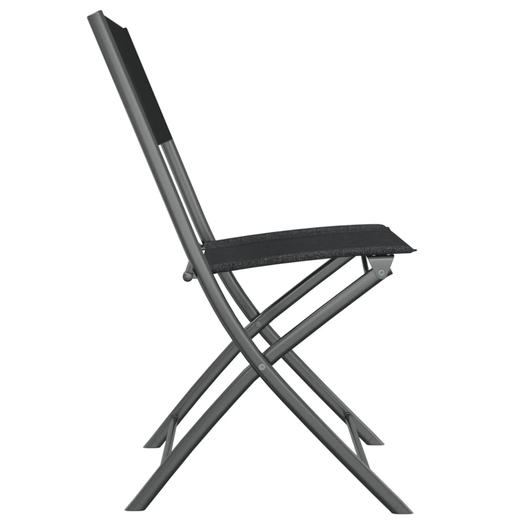 Set mobilier de grădină, 3 piese, negru, oțel GartenMobel Dekor