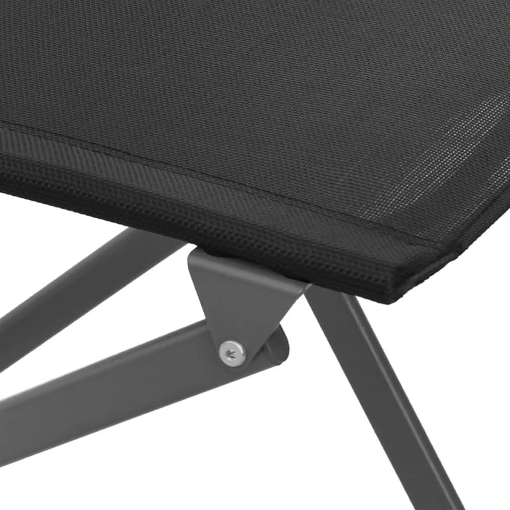 Set mobilier de grădină, 3 piese, negru, oțel GartenMobel Dekor