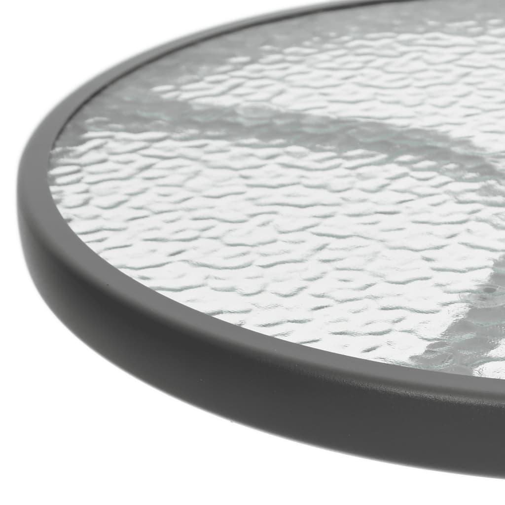 Set mobilier de grădină, 3 piese, negru, oțel GartenMobel Dekor