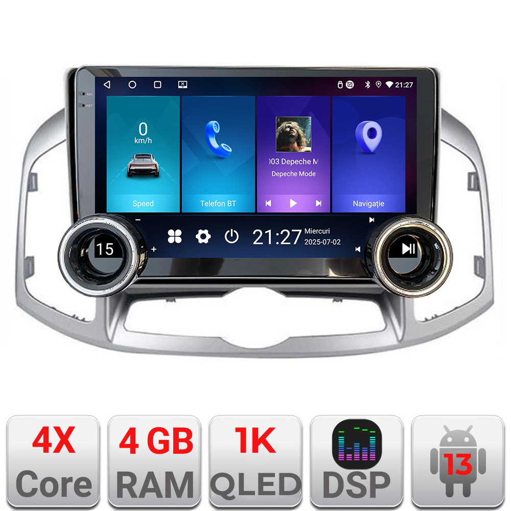 Navigatie Chevrolet Captiva 2012-2018 Manual Kit-109 Edotec 4+64 10.5 inch Incell 1K android Wifi 5Ghz gps internet 2