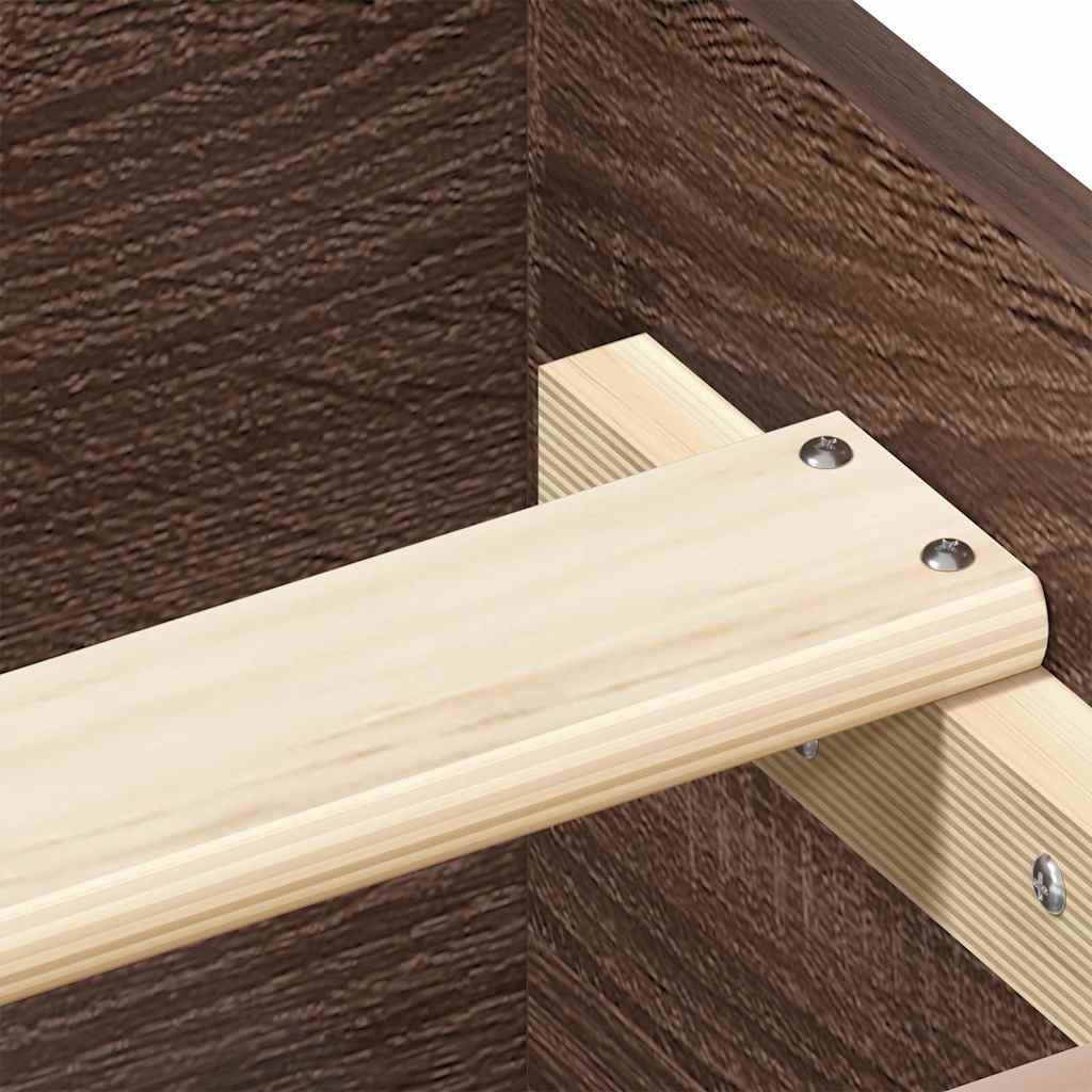 Cadru de pat cu tăblie la cap/picioare, stejar maro, 120x190 cm GartenMobel Dekor