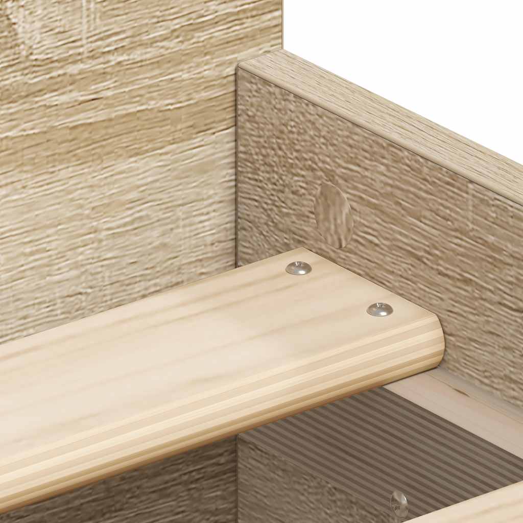 Cadru pat cu tăblie la cap/picioare, stejar sonoma, 100x200 cm GartenMobel Dekor