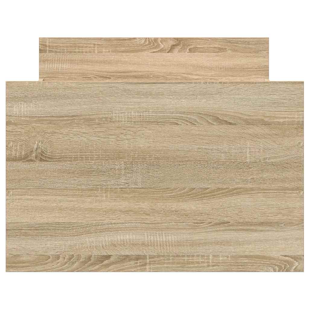 Cadru pat cu tăblie la cap/picioare, stejar sonoma, 90x190 cm GartenMobel Dekor