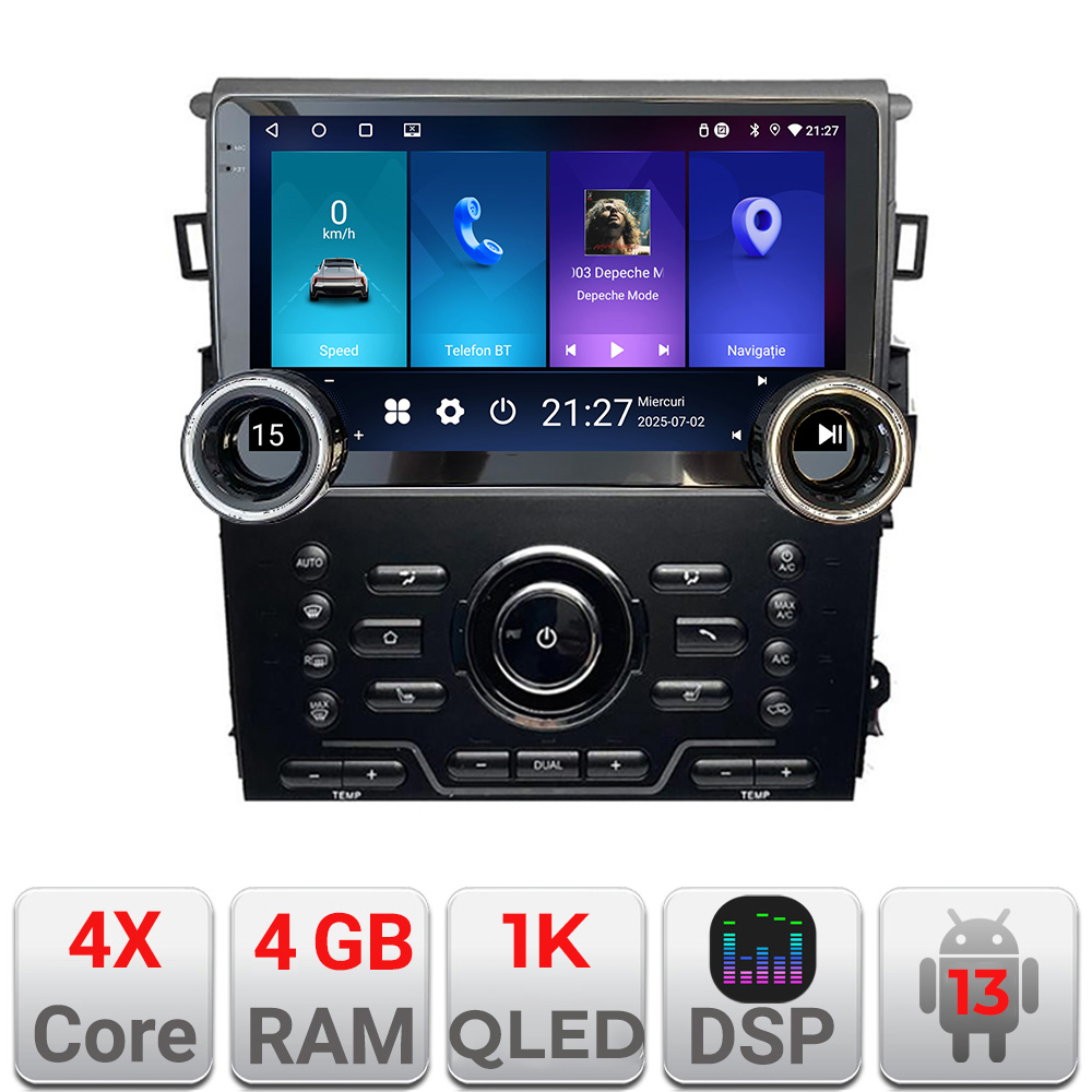 Navigatie Mondeo MK5 SYNC2 si SYNC 3 2015-2022 Edotec 4+64 10.5 inch Incell 1K android Wifi 5Ghz gps internet