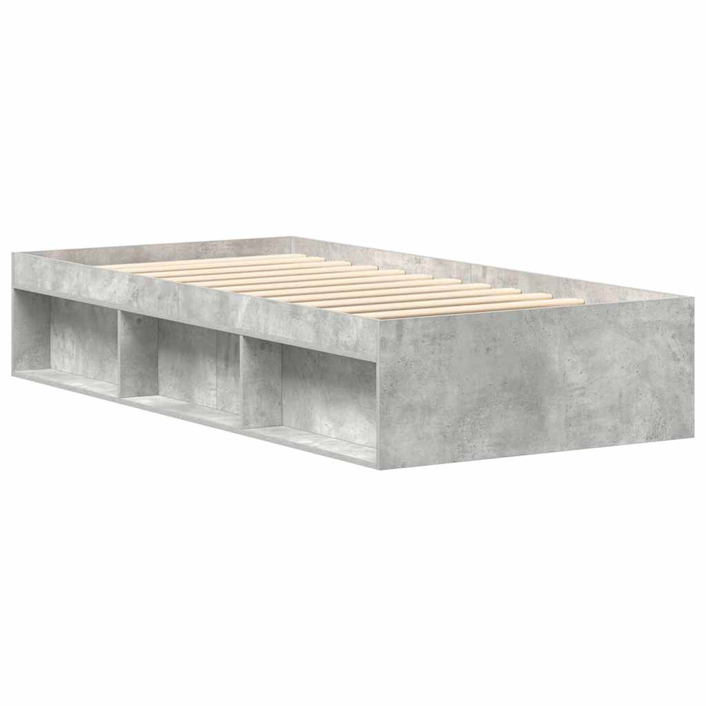 Cadru pat, gri beton, 90x200 cm GartenMobel Dekor