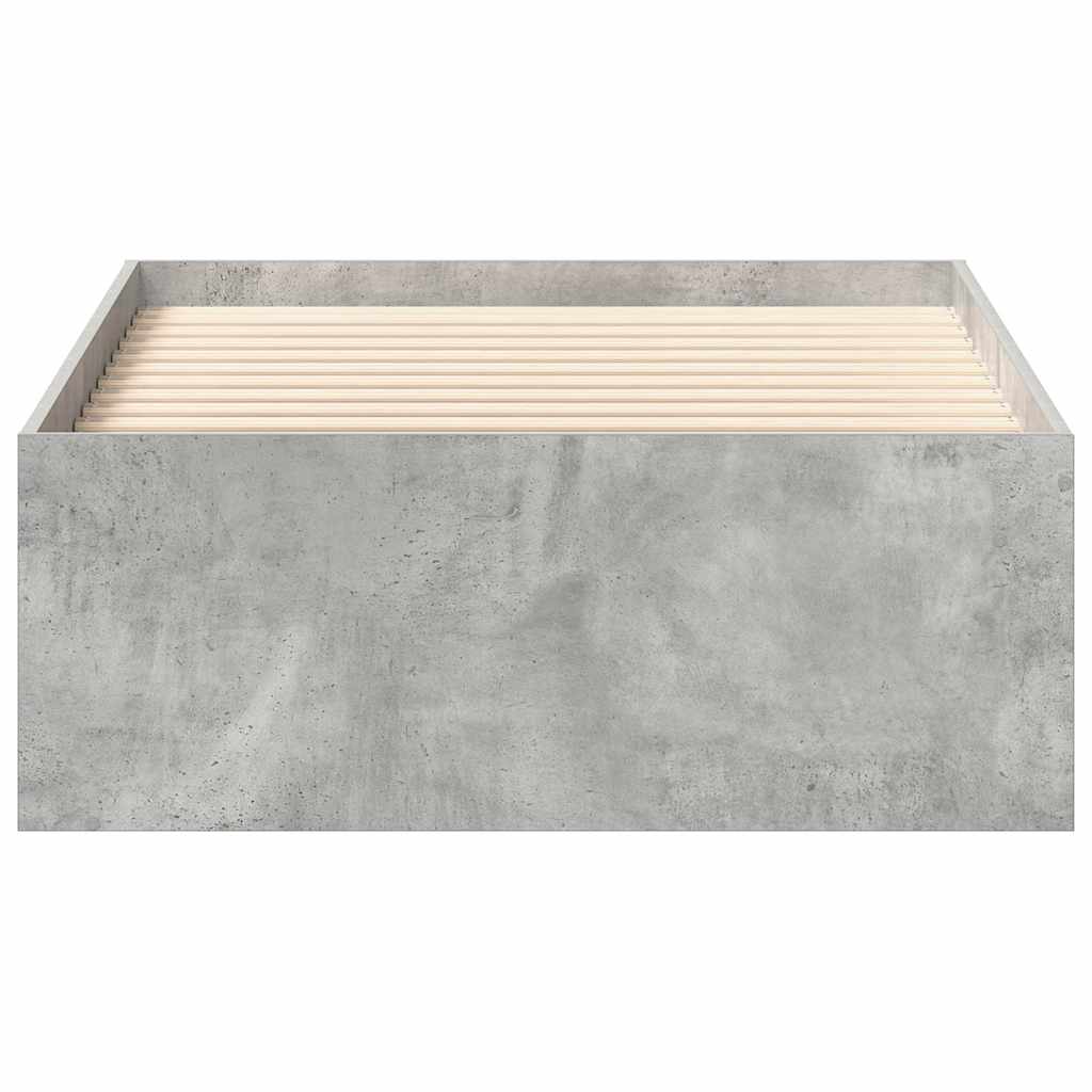 Cadru pat, gri beton, 90x200 cm GartenMobel Dekor