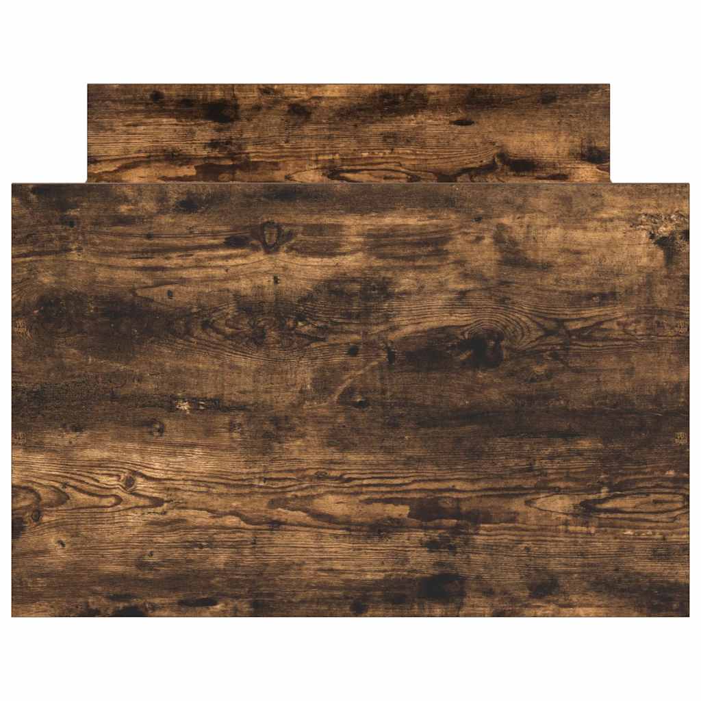 Cadru pat cu tăblie la cap/picioare, stejar fumuriu, 75x190 cm GartenMobel Dekor