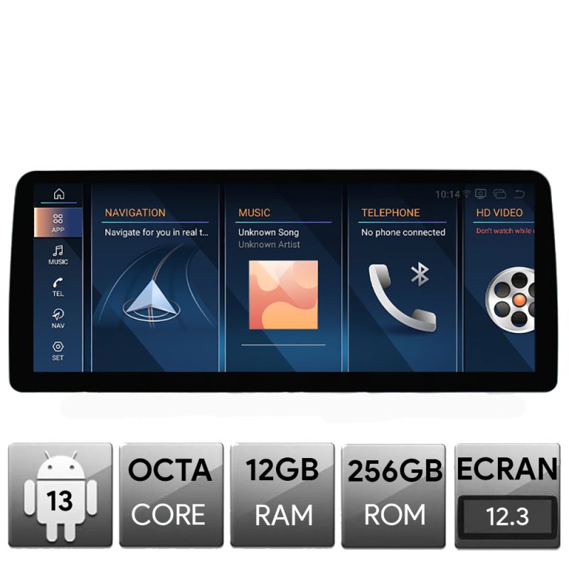 Navigație BMW Seria 6 E63 CIC 2006-2012 Android 12.3 QLED 12+256