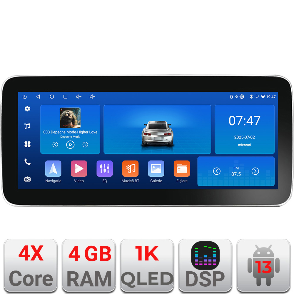 Navigație Android 13 Dacia Logan Sandero Jogger 2021+ 12.3 inch 4GB+64GB