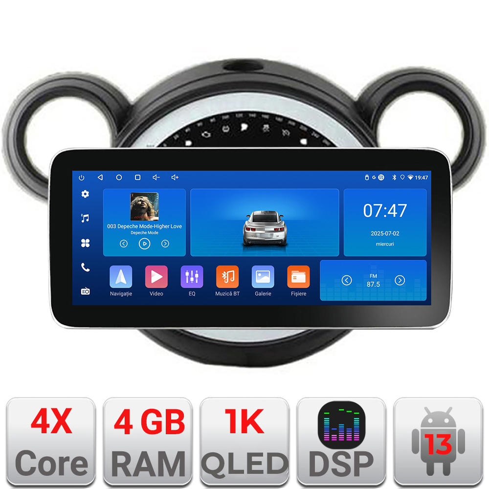 Navigatie Mini Cooper 2009-2015 CIC Edotec 12.3 inch Android 4GB+64GB