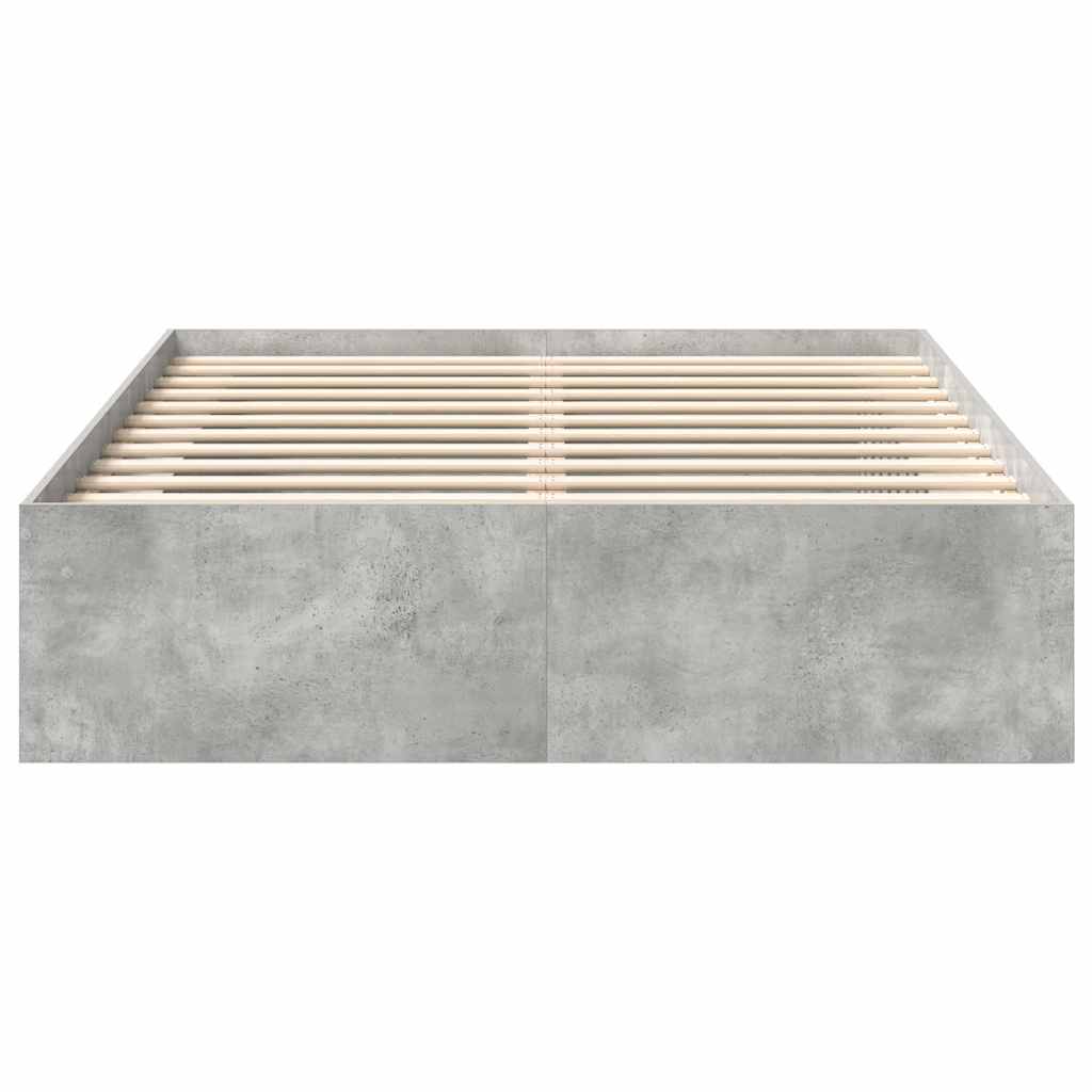 Cadru de pat king size, gri beton, 150x200 cm GartenMobel Dekor