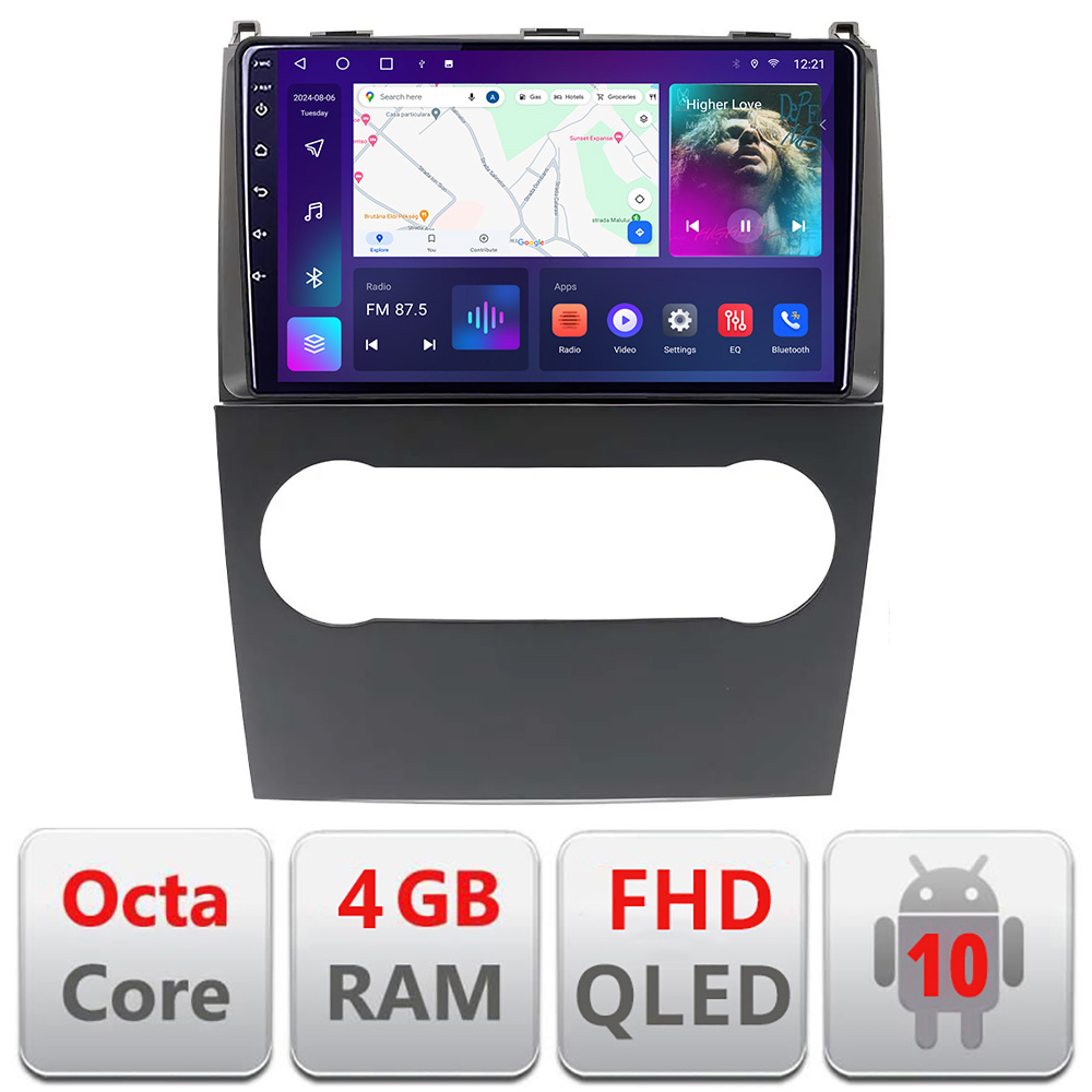 Navigatie Mercedes clasa A W169 2004-2012 dedicata Android QLED octa core 4+64 4G DSP FHD carplay android auto radio gps internet Android Kit-+EDT-E309v3
