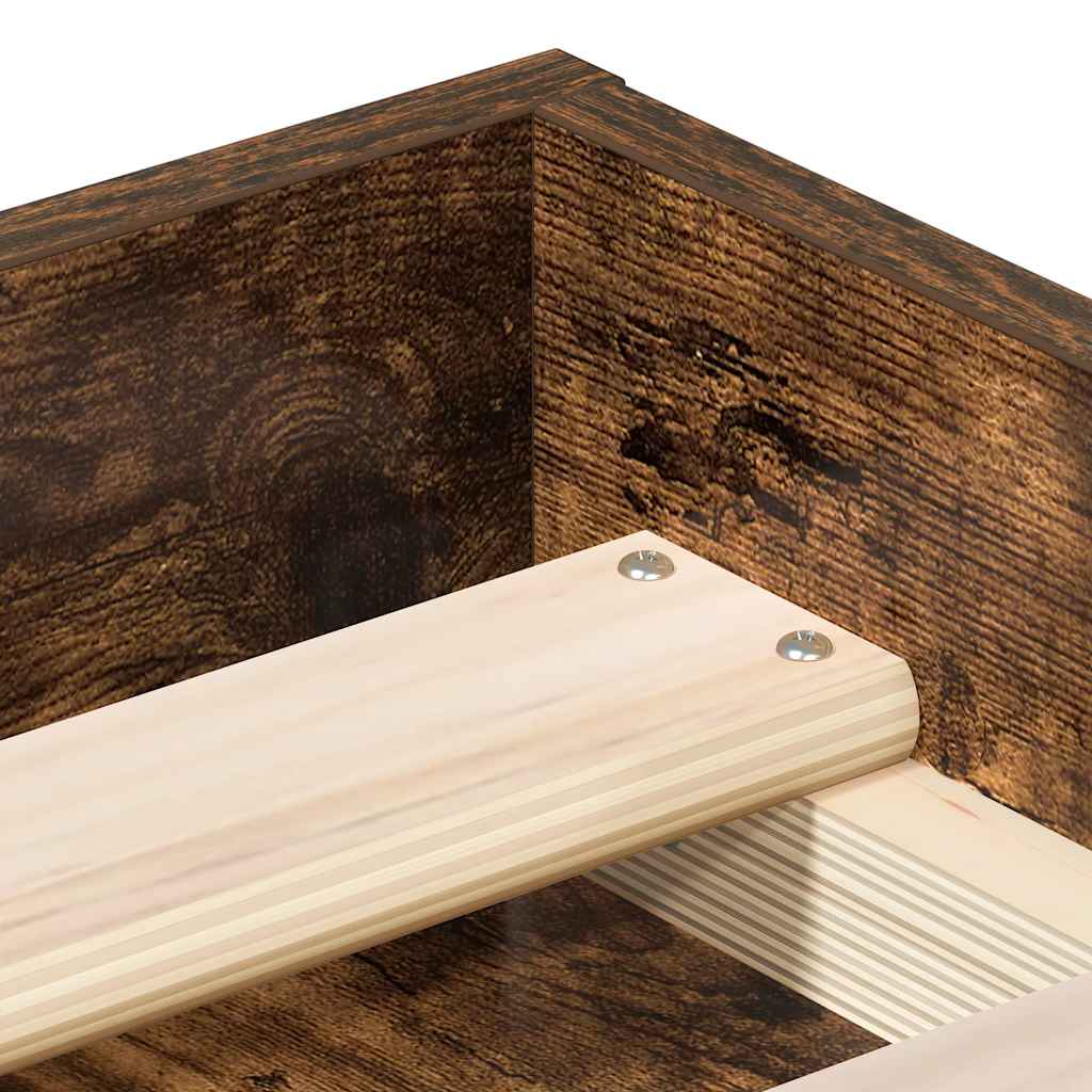 Cadru de pat, stejar fumuriu, 140x190 cm GartenMobel Dekor