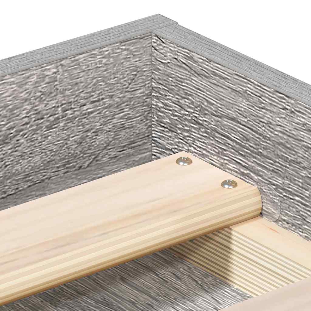 Cadru pat, gri sonoma, 180x200 cm, Super King Size GartenMobel Dekor