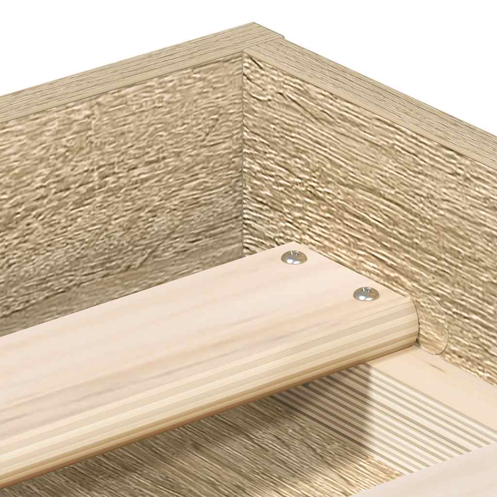 Cadru pat, stejar sonoma, 180x200 cm, Super King Size GartenMobel Dekor