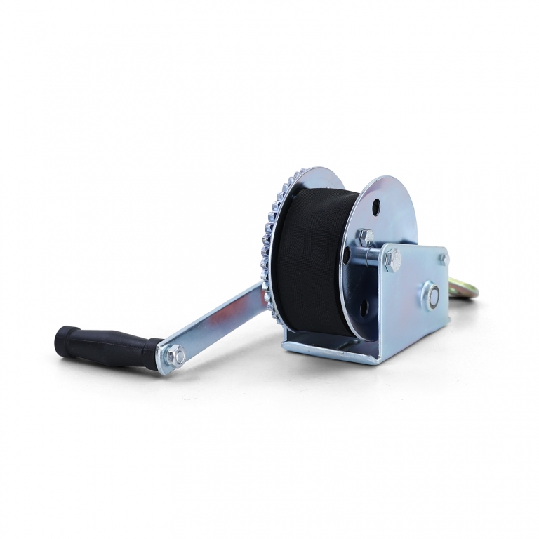 Winch manual pentru remorcă, cablu argintiu cu curea de 8 metri, 600 kg Performance AutoTuning