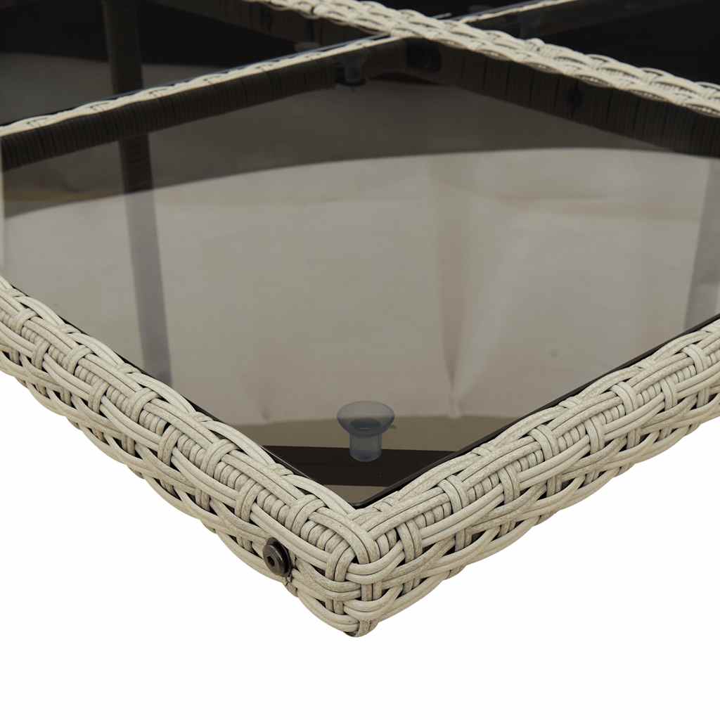 Set mobilier de grădină cu perne 11 piese gri deschis poliratan GartenMobel Dekor