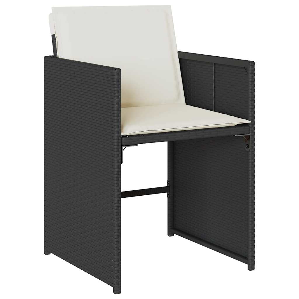 Set mobilier de grădină cu perne, 13 piese, negru, poliratan GartenMobel Dekor