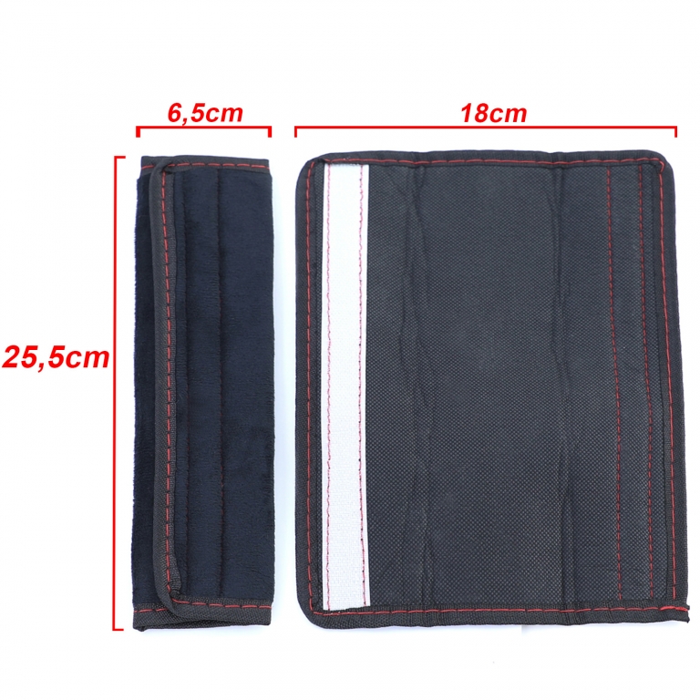 Centura de siguranță Tenzo-R Sport cu prindere în 3 puncte și pernă pentru centură, set negru Performance AutoTuning