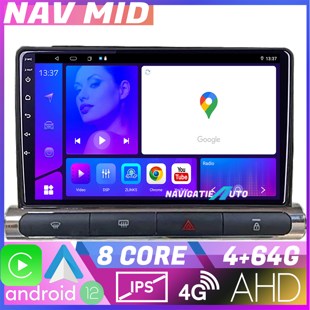 Navigatie Citroen C3 2017-2024 ecran color de fabrica Octa Core EDOTEC-LITE Android Ecran 720P Octa Core 4+64 Carplay Android auto