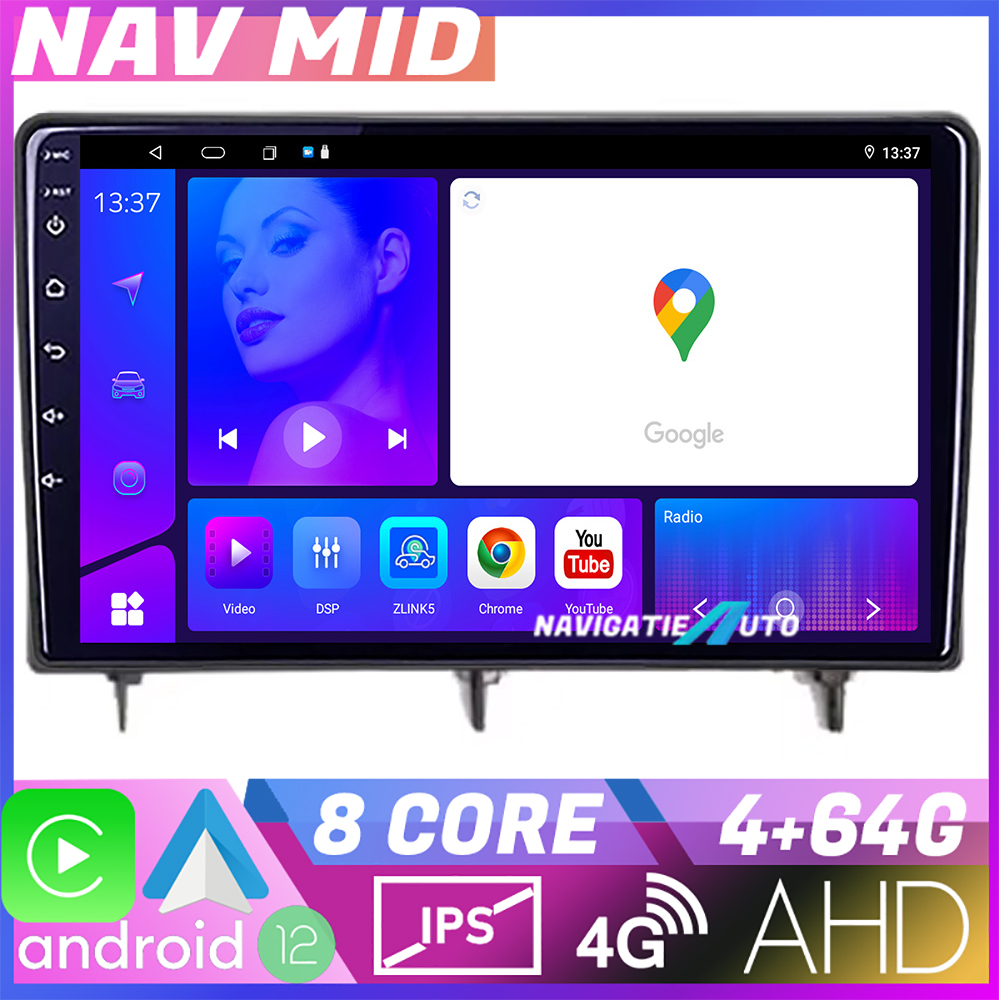 Navigatie Honda Civic 2022+ Android 12 Octa Core 4GB RAM 64GB CarPlay